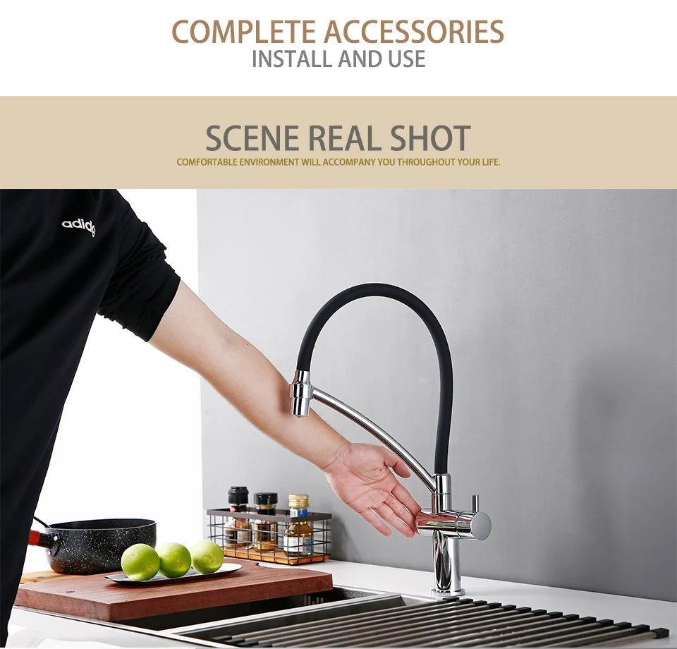 Smesiteli Smart Sensor Touch Tap Kitchen Faucet Black Pull Out Chrome Hot Cold Water Single lever Touchless Mixer With Sprayer