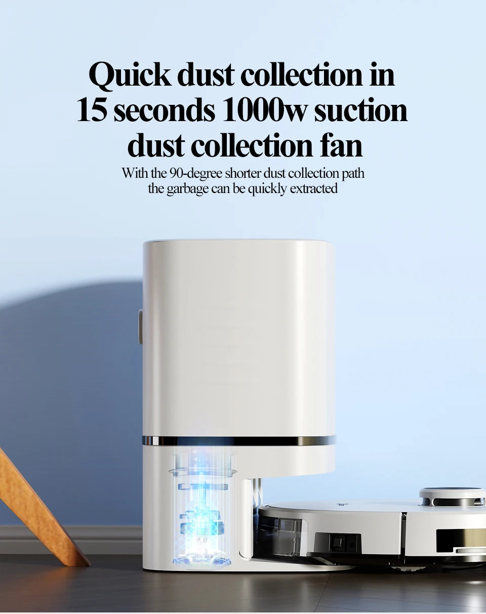 NEATSVOR S600 Robot Laser Navigation 6000PA Dust Bag Automatic Dust Collection System Smart Home