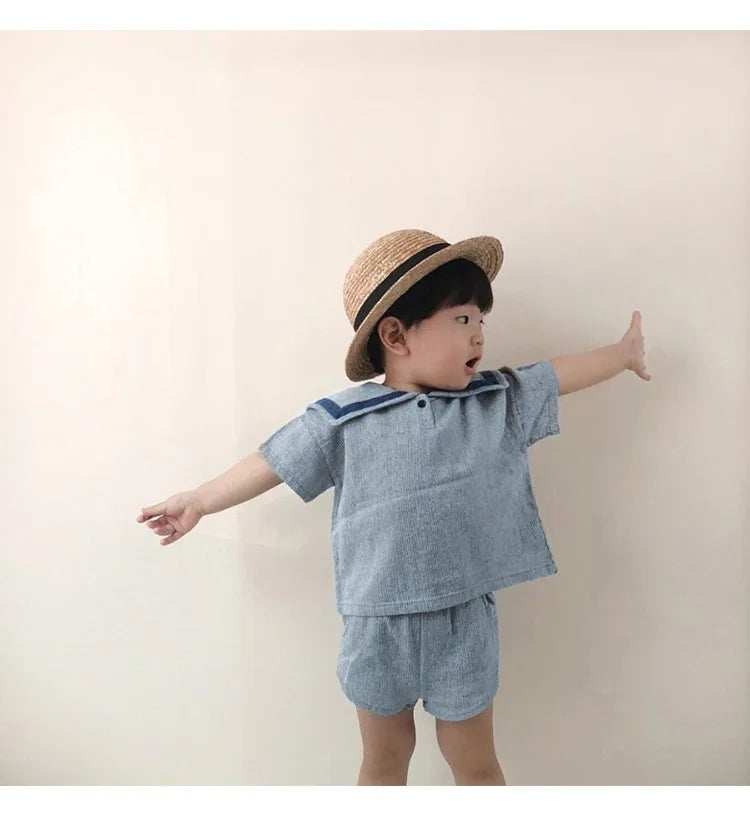 Children's Clothing Clothing Sets For Boys Girls Muslin Clothes Kids Todler Top And Shorts 2pcs Outfits Spanish Baby Cotton Suit