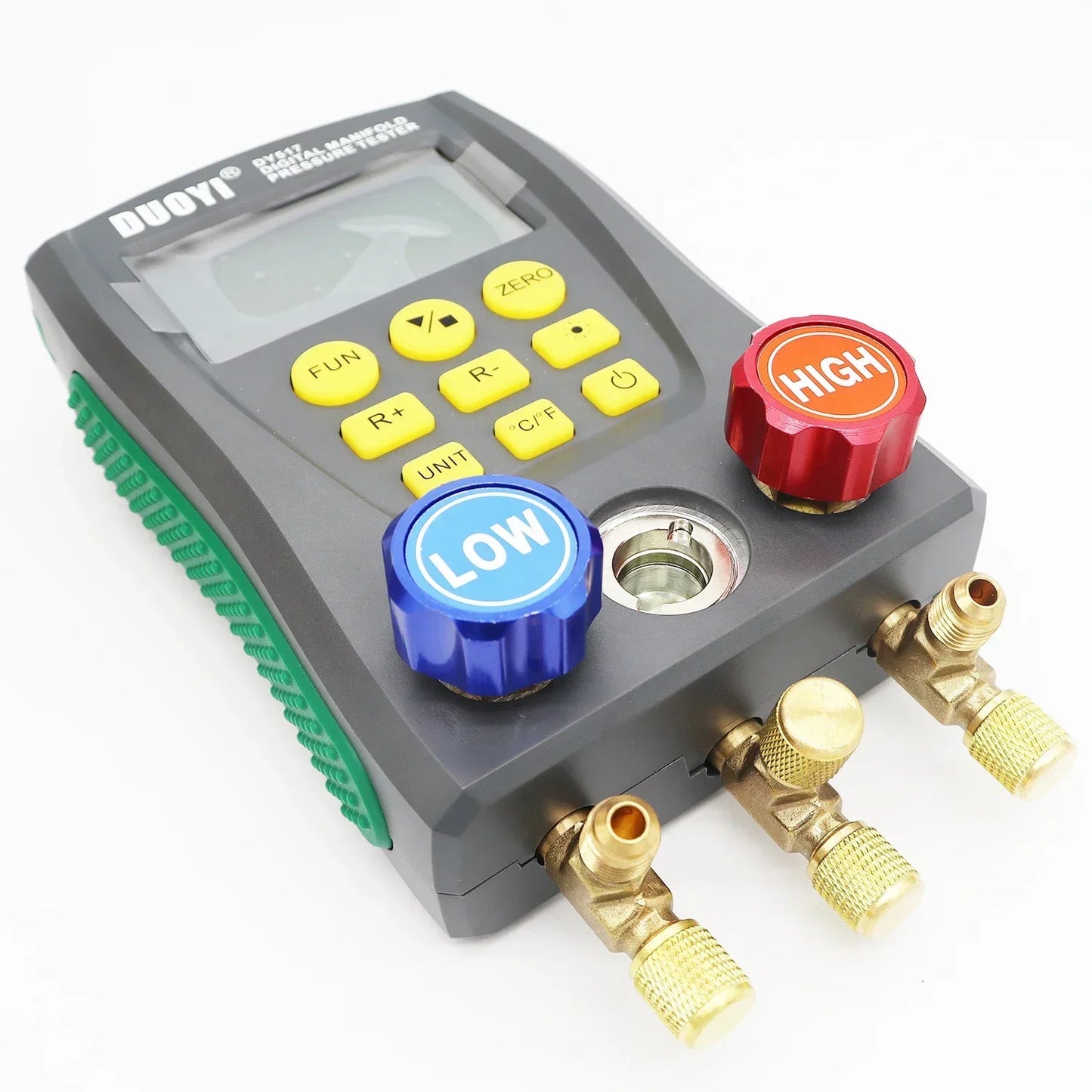 Digital refrigeration pressure gauge, air conditioning temperature detector, multi-function vacuum pressure test tool kit