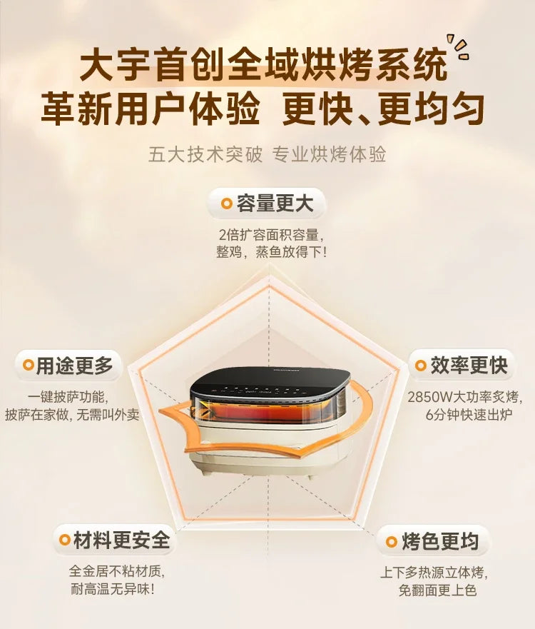 Air fryer electric oven household all-in-one machine visual new cooking machine cooking machine new model
