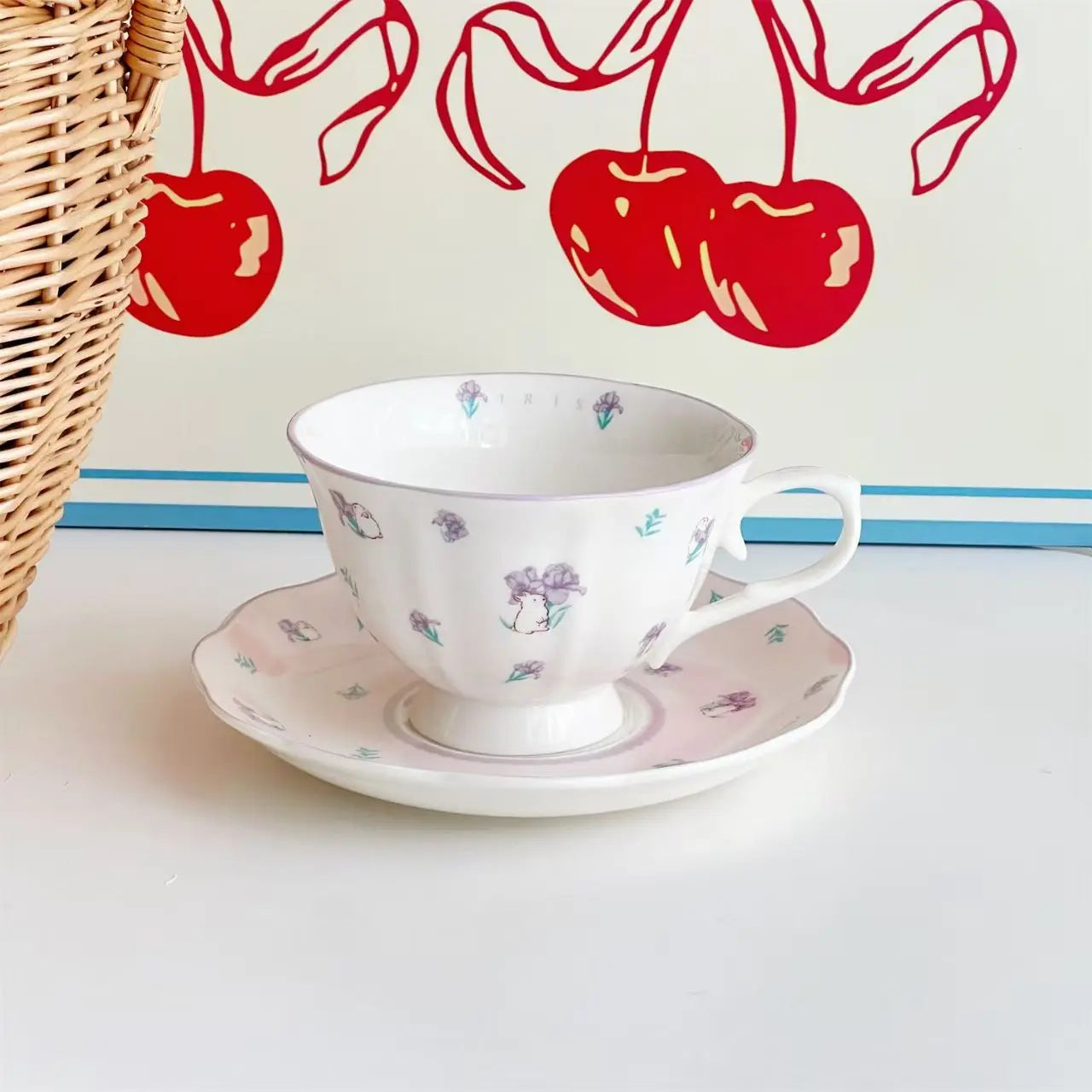 250ML Exquisite European Coffee Cup Ceramic Set Design Sense Small and High End Sense Light Luxury Ins Style Home Mug