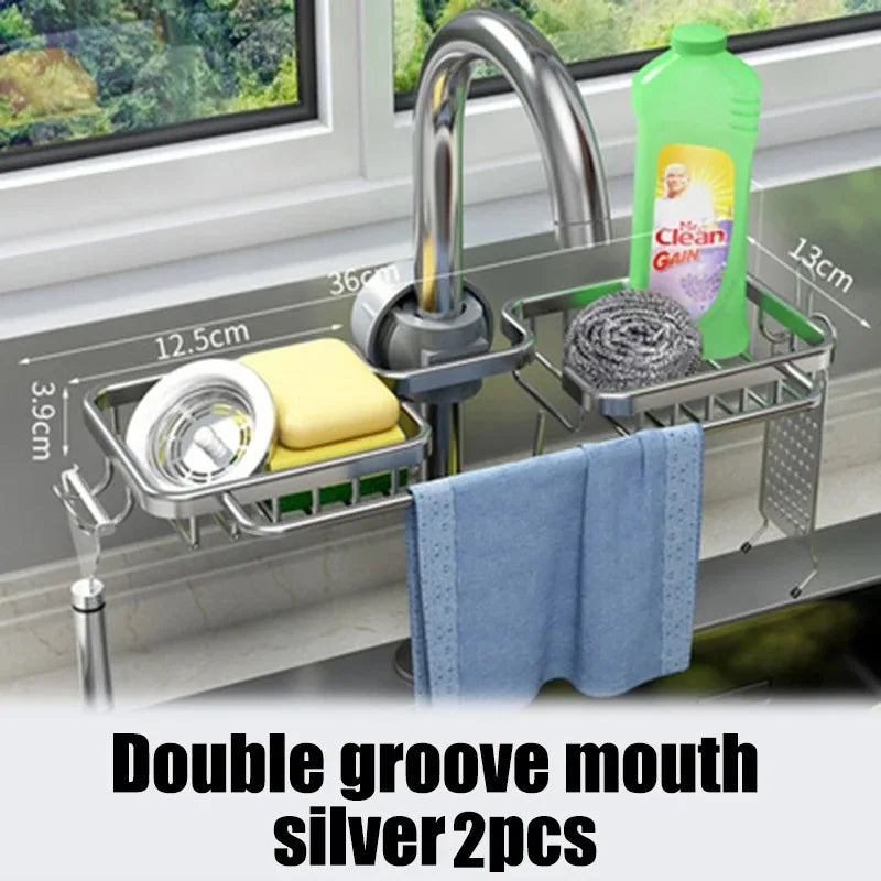 Kitchen Storage Rack Dish Drying Rack Wall Shelf Supplies Towel Sink Racks Fixture Home Improvement Kitchen Cabinet Storage