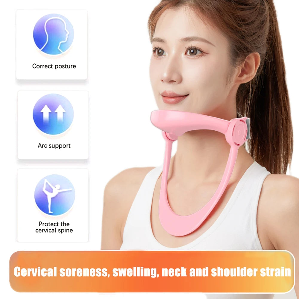 Adjustable Neck Support,Neck Traction Device,Decompressed,Fashion Neck Brace Cervical Collar,Forward Neck Posture Corrector