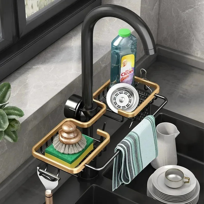 Kitchen Storage Rack Dish Drying Rack Wall Shelf Supplies Towel Sink Racks Fixture Home Improvement Kitchen Cabinet Storage