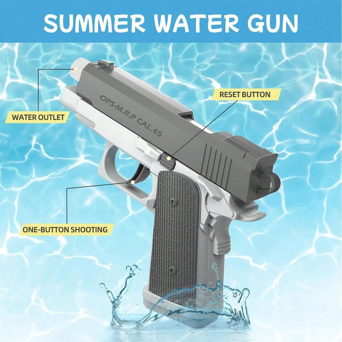 M1911 Water Guns Pistol Toy Squirt Guns for children Summer Pool Beach Shooting Games Outdoor Toys, Water Blaster Pistol for Kids Adult