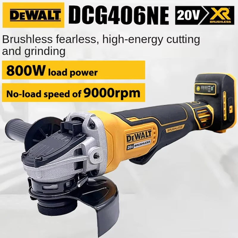 Dewalt DCG406 125MM/100MM Brushless Cordless Angle Grinder 9000RPM Cutting Machine Polishing Machine For 20V Lithium Batteries