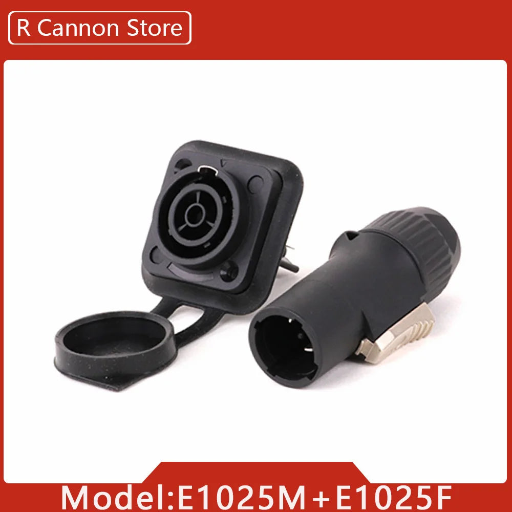 10pcs 3Pins In/Output Waterproof Locking Powercon Male Plug Female Chassis Wire Cable Connectors PA66 Material IP65 Grade