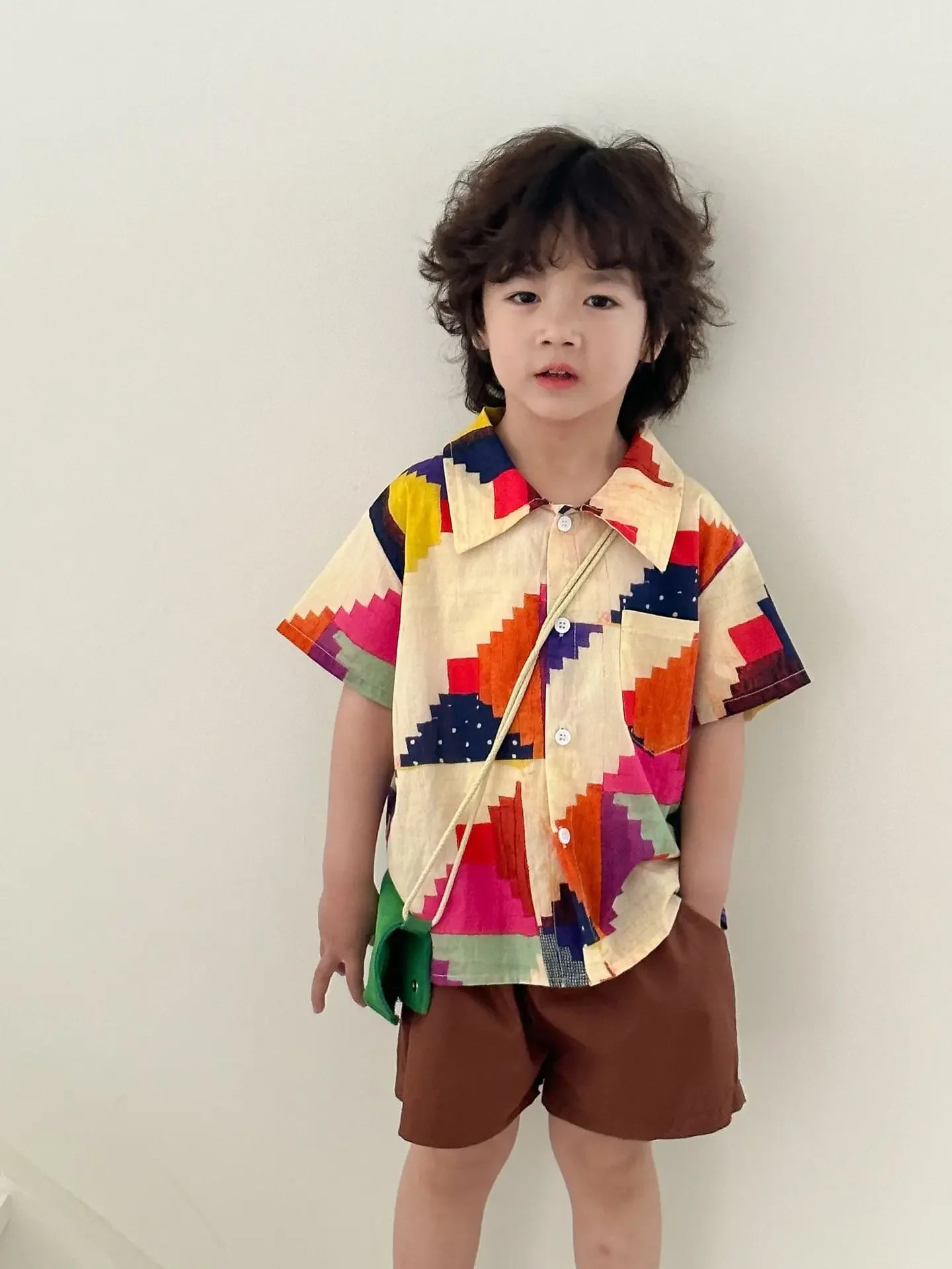 Children's Clothes 2025 Summer New Boy's Shirt Suit Or Baby Girl Dress Holiday Clothes Brother And Sister Clothes