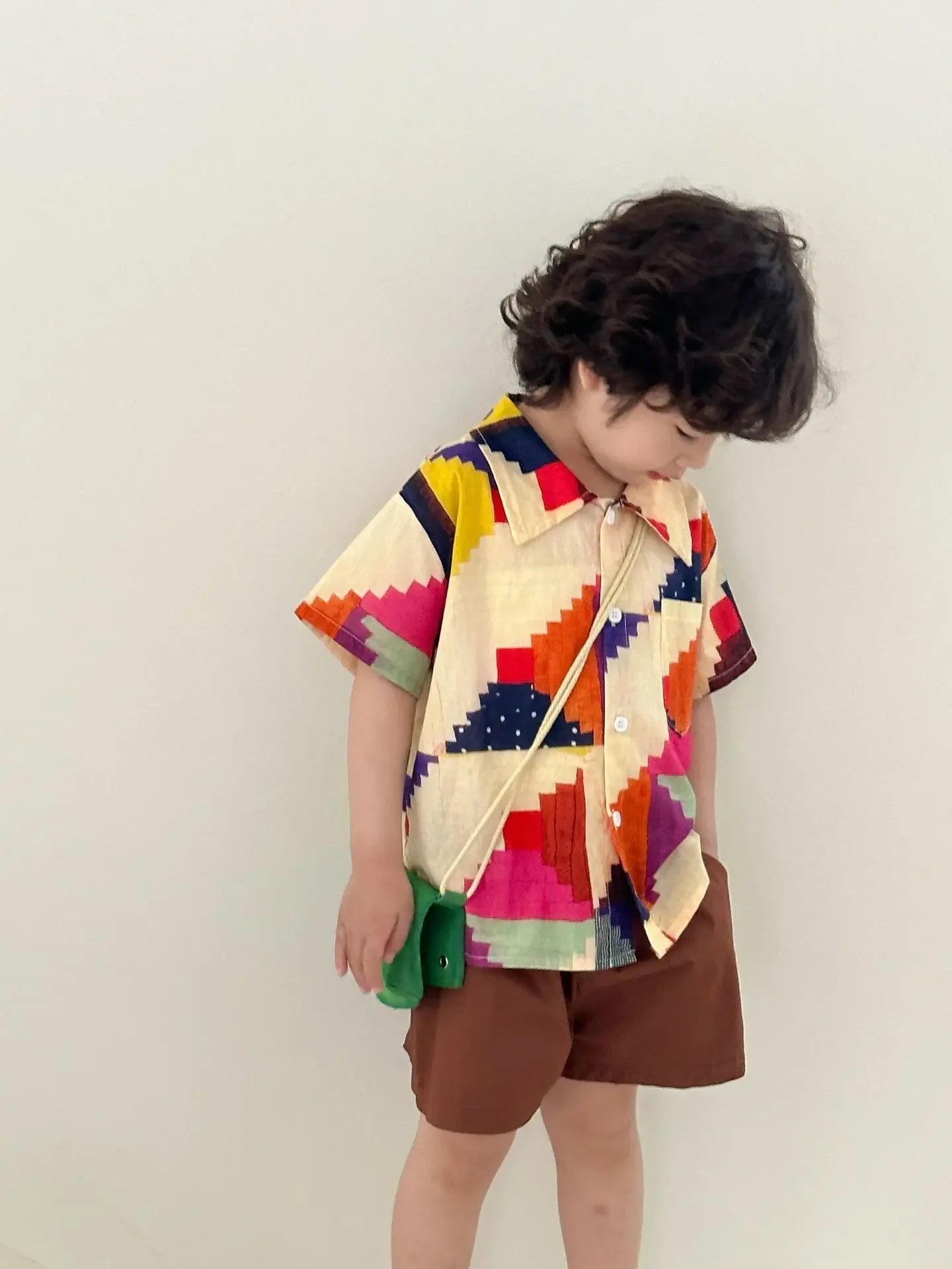 Children's Clothes 2025 Summer New Boy's Shirt Suit Or Baby Girl Dress Holiday Clothes Brother And Sister Clothes