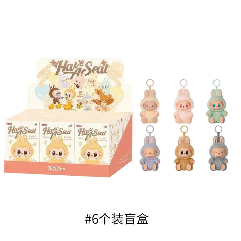 New Labubu Gift Lacquered Doll Clothes Doll Keychain Trendy Toy Blind Box 2 Glue Face Bag Pendant Decoration Toys Friend Gift