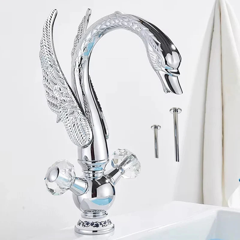 White With Dot Bathroom Kitchen Faucet Contemporary Faucet Single Handle Hot and Cold Mixer Taps  Beige with dot