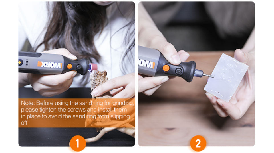 Worx 8V Rotary Tool WX106 Cordless Mini Drill Engraving Grinding Polishing Machine USB Charger Variable Speed Power Tools Set