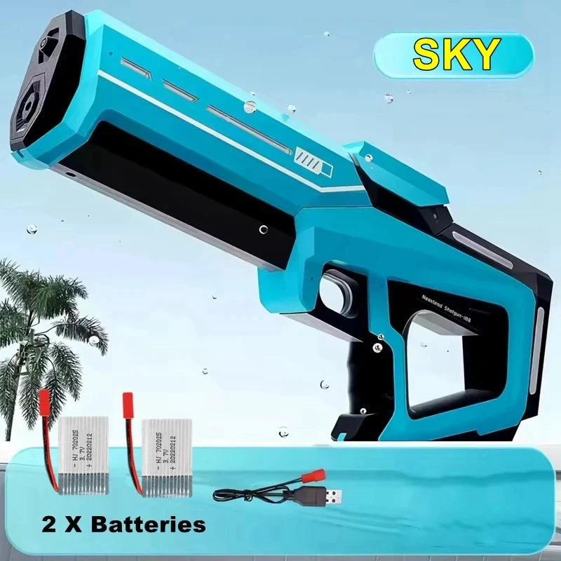 Full  Automatic Electric Water Gun Toys 43cm Portable Children Adult Summer Beach Outdoor Fight Fantasy Toys for Boys Kids Game