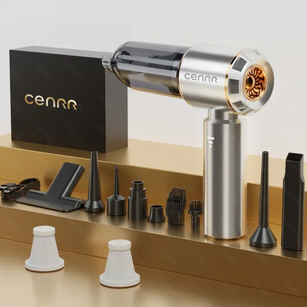 CENRR 998000PA Car Vacuum Cleaner Mini Powerful Wireless Handheld Home Appliance Cleaning Machine Portable Car Vacuum Cleaner