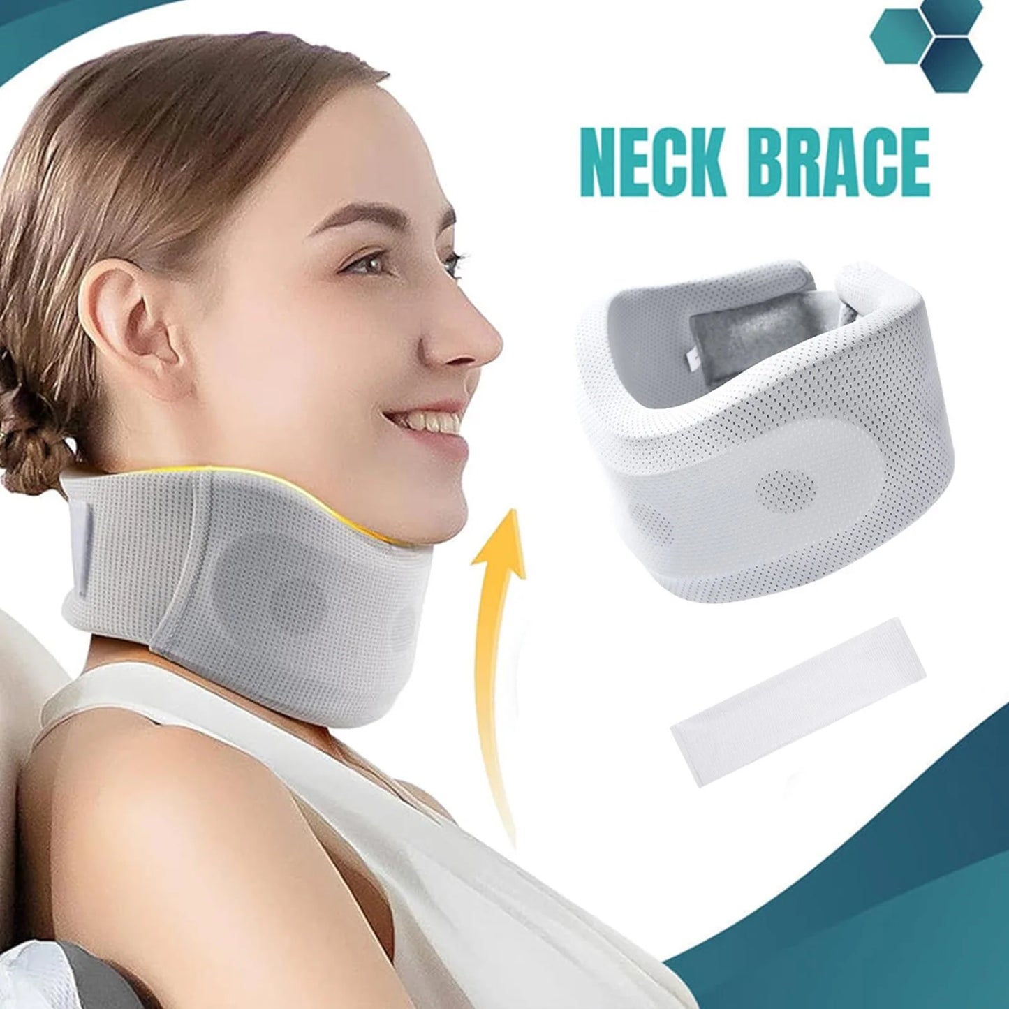 Soft Foam Neck corrector support Brace Cervical Collar Wraps Aligns Stabilizes Vertebrae braces for Women Men Adults Elders