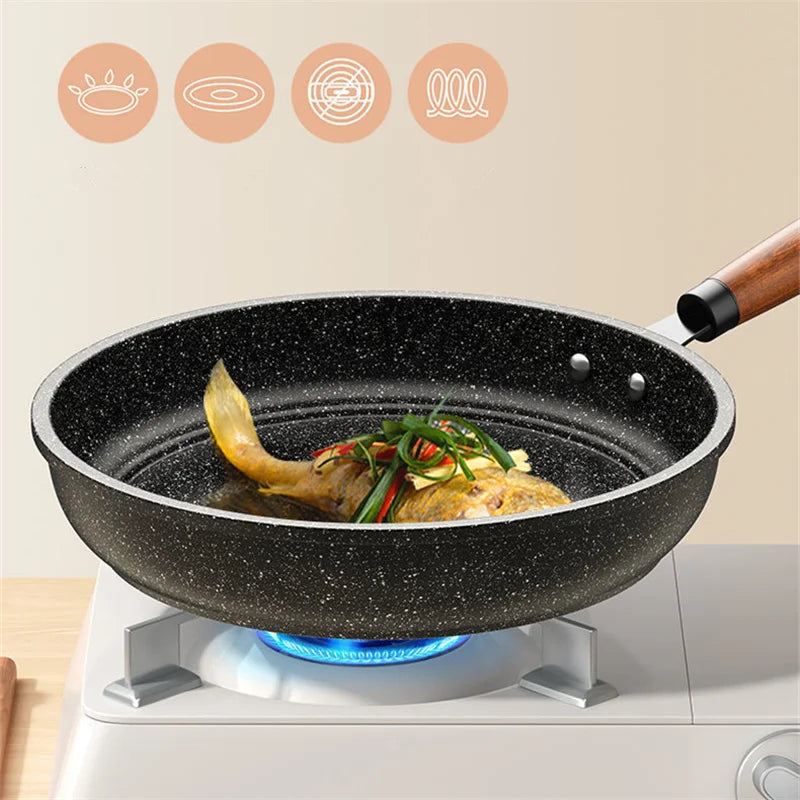 26-32cm Nonstick Pancake Frying Pan Durable Saucepan Kitchen Omelette Steak Skillet Cooking Pots Household Cookware Kitchenware