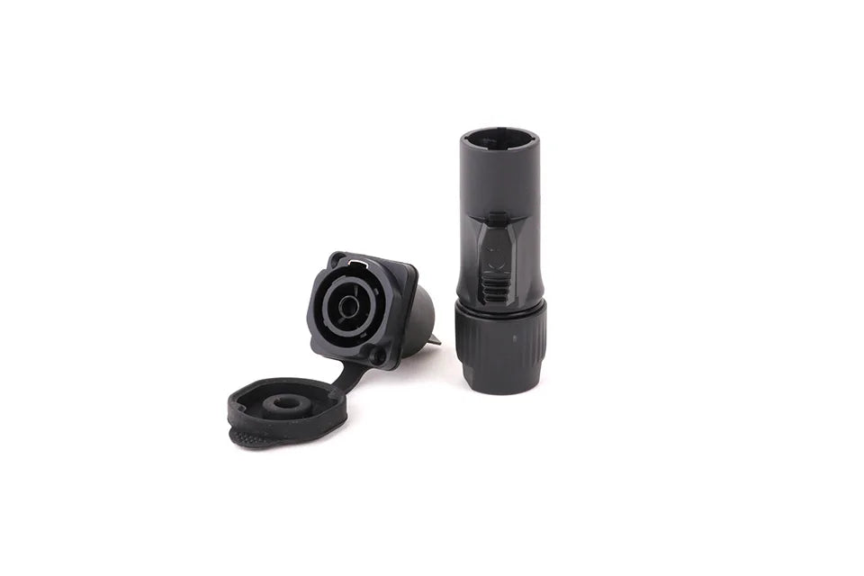 10pcs 3Pins In/Output Waterproof Locking Powercon Male Plug Female Chassis Wire Cable Connectors PA66 Material IP65 Grade