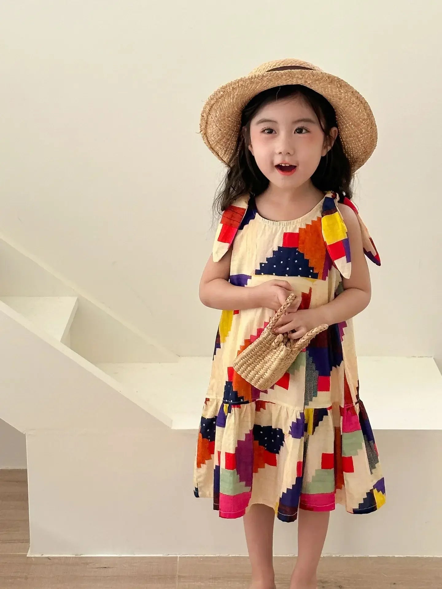 Children's Clothes 2025 Summer New Boy's Shirt Suit Or Baby Girl Dress Holiday Clothes Brother And Sister Clothes