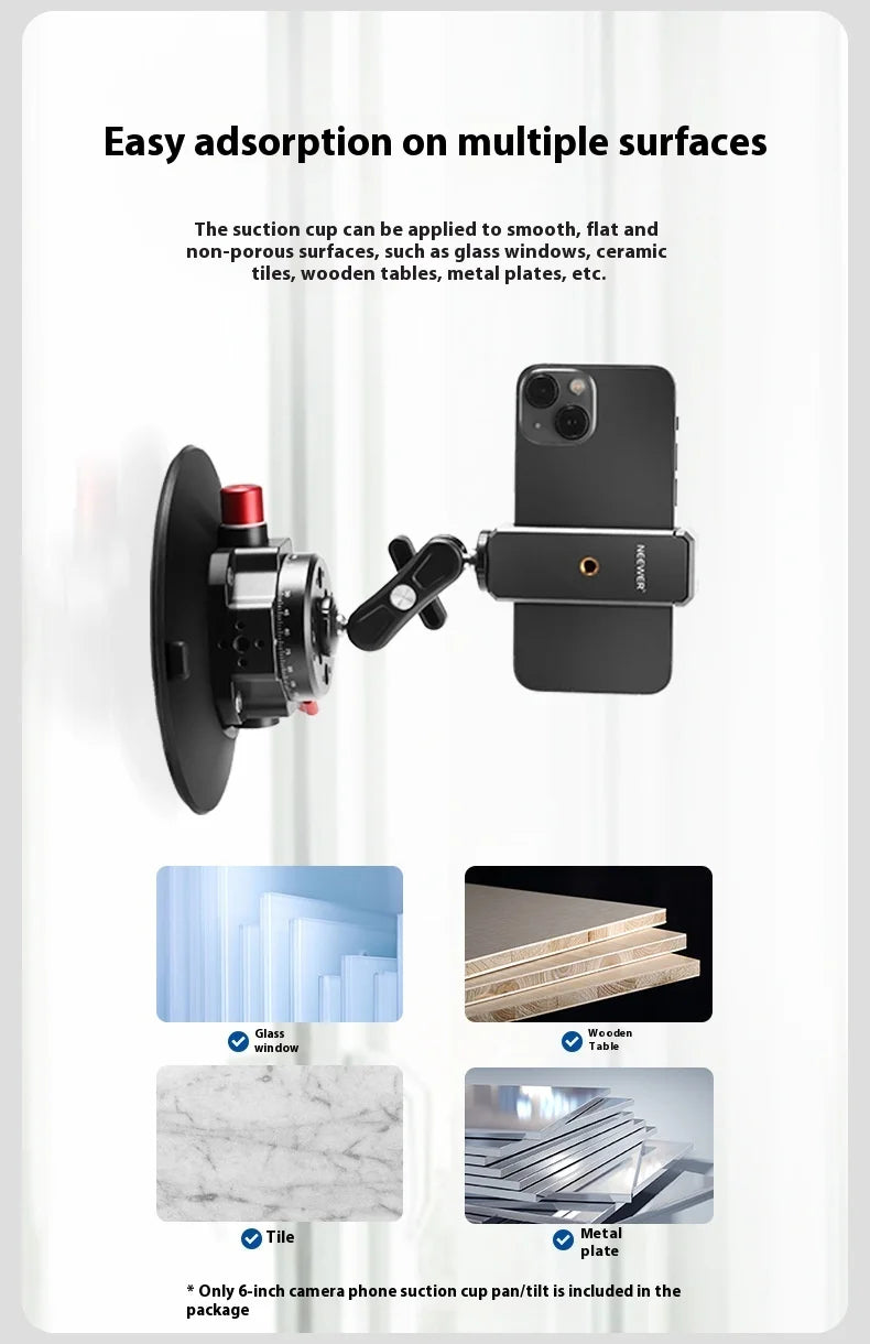 NEEWER CA013 Camera Suction Cup Gimbal Stand with Ball Head Magic Arm for Cameras Action Camera Phone Car Windshield Dash Mount