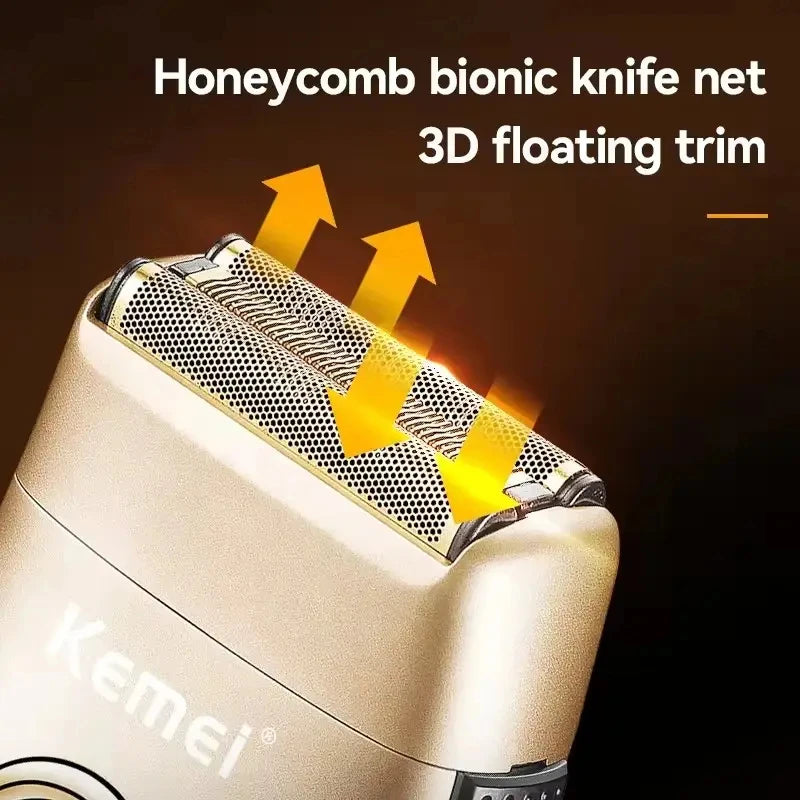 KEMEI High Quality Male  Three Blade Heads Electric Shaver Shaving Machine Foil Trimmer Razor KM-3209