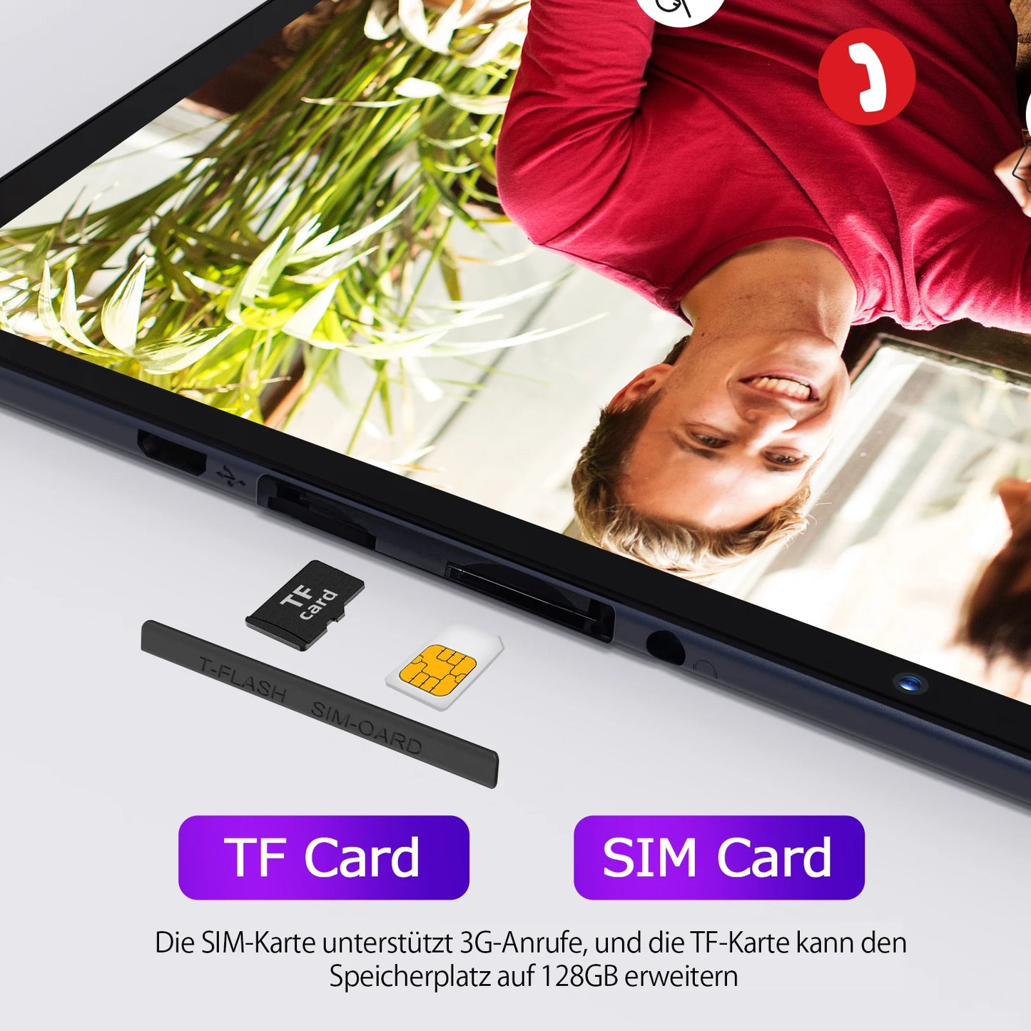 New PRITOM 10 Inch Tablet PC with SIM Slot Android 10 64 GB Quad Core Touch Screen WiFi GPS Support 3G Phone Call