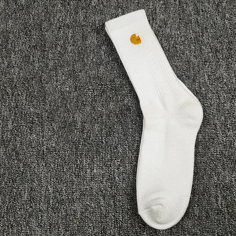 men's cotton 1 pair of shock-absorbing thick sports socks, white, black, gray, street skateboarding, basketball socks