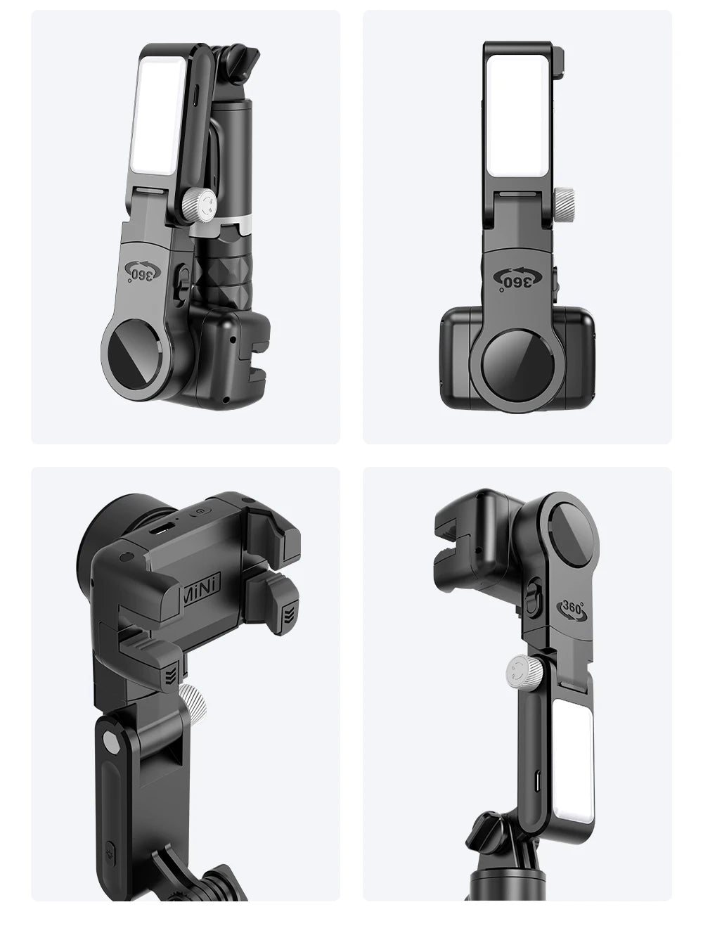 360 Rotation Following Shooting Mode Gimbal Stabilizer Selfie Stick Tripod Gimbal For iPhone Phone Smartphone Live Photography