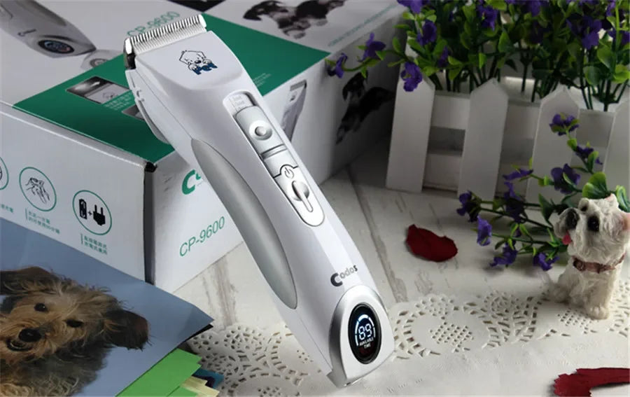 Codos CP9600 Professional Pet Clipper Cat Dog Clippers Shaver Electric Grooming Trimmer Rechargeable Haircut Machine LCD Display