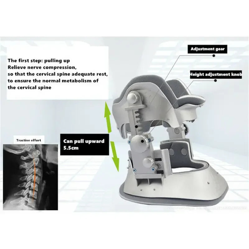 Neck Cervical Traction Collar Spine Support  Compression Adjust Brace Tractor Stretching Brace