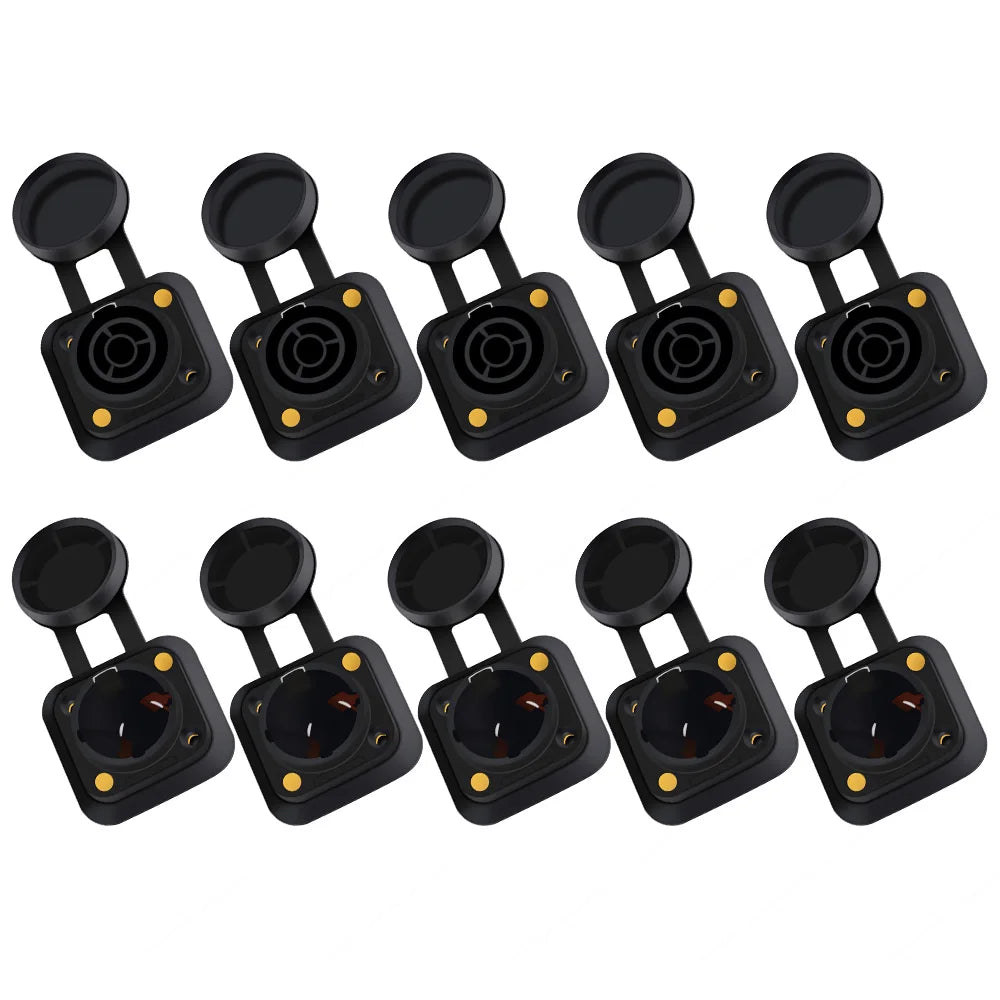 10pcs New IP65 Waterproof Locking PowerCon Chassis Connectors NAC3MPX or NAC3MX-W + NAC3FPX + Powercon True Connector NAC3FX-W