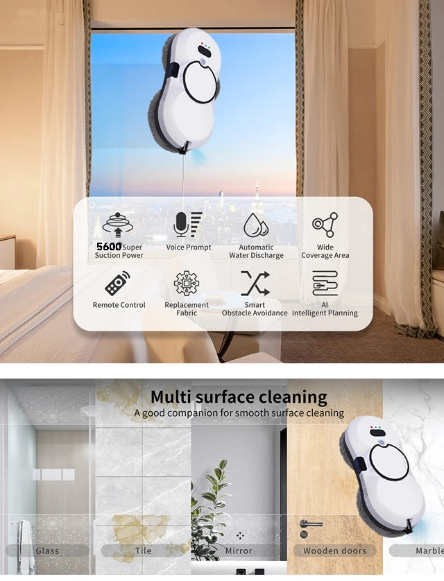 UPS Power Robot Window Washer for Washing Windows Vacuum Cleaner Plaster Glass Cleaning Home Appliance Smart Cleaning Robot