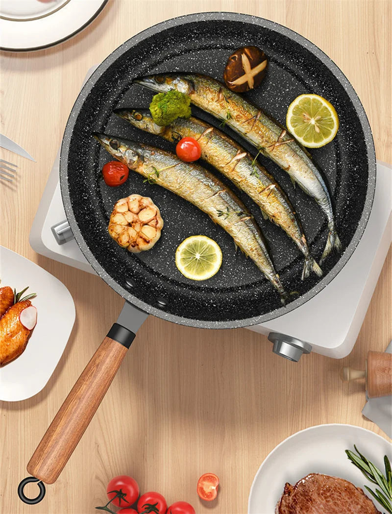 26-32cm Nonstick Pancake Frying Pan Durable Saucepan Kitchen Omelette Steak Skillet Cooking Pots Household Cookware Kitchenware