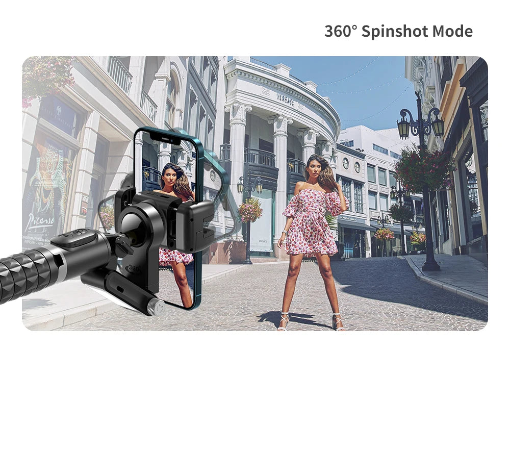 360 Rotation Following Shooting Mode Gimbal Stabilizer Selfie Stick Tripod Gimbal For iPhone Phone Smartphone Live Photography
