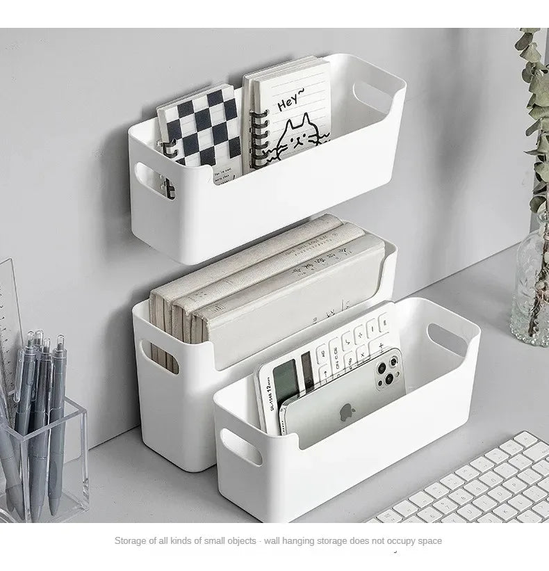 Kitchen Organizer Wall-mounted Kitchen Storage Organization Plastic Storage Rack Punch-Free Dish Drying Rack Accessories Shelf