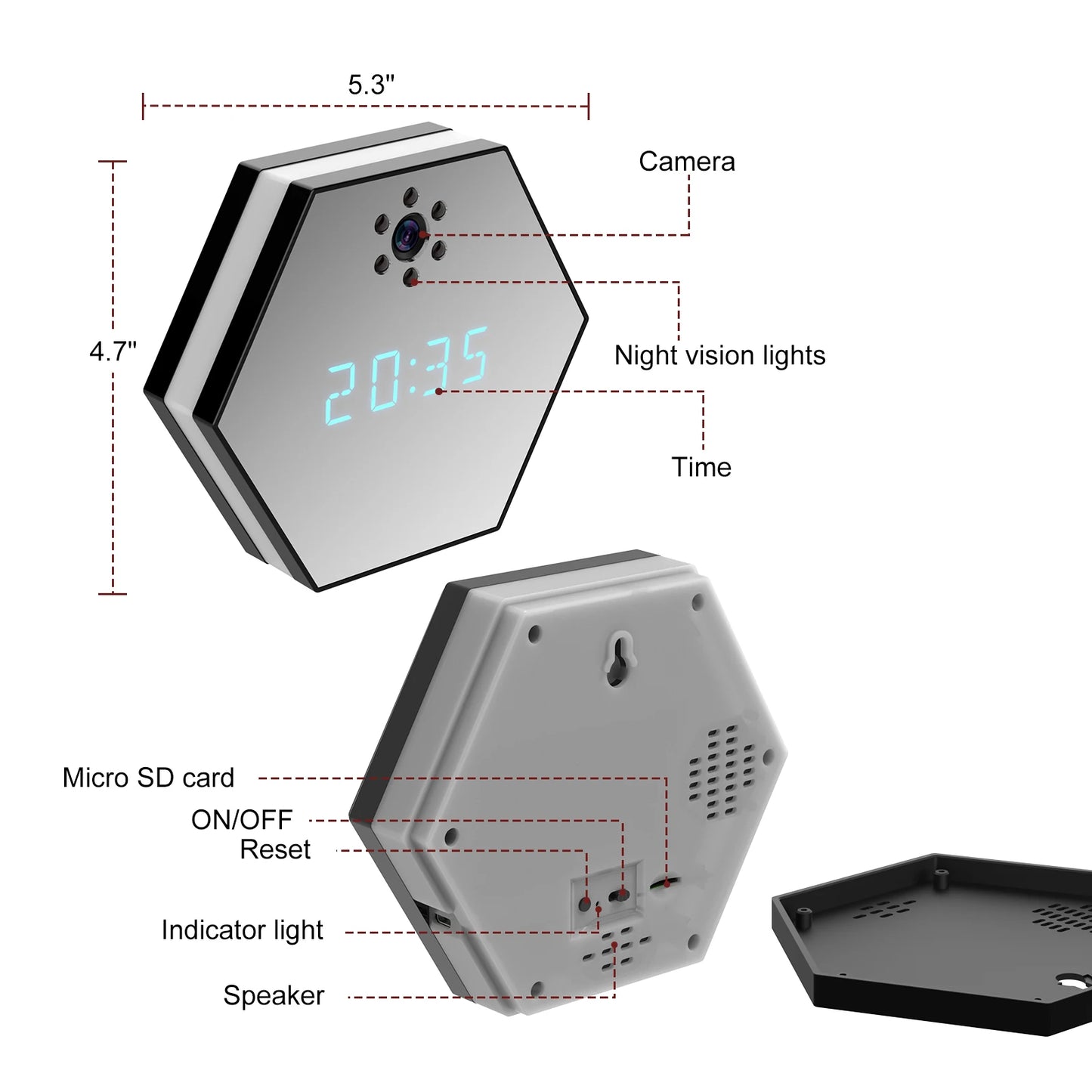 Indoor home surveillance camera, mobile phone, remote network, HD night vision, wireless camera, caretaker