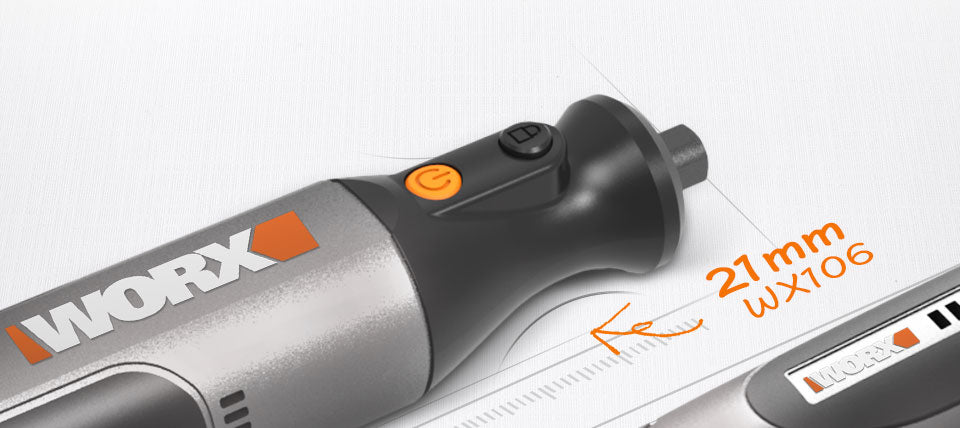Worx 8V Rotary Tool WX106 Cordless Mini Drill Engraving Grinding Polishing Machine USB Charger Variable Speed Power Tools Set