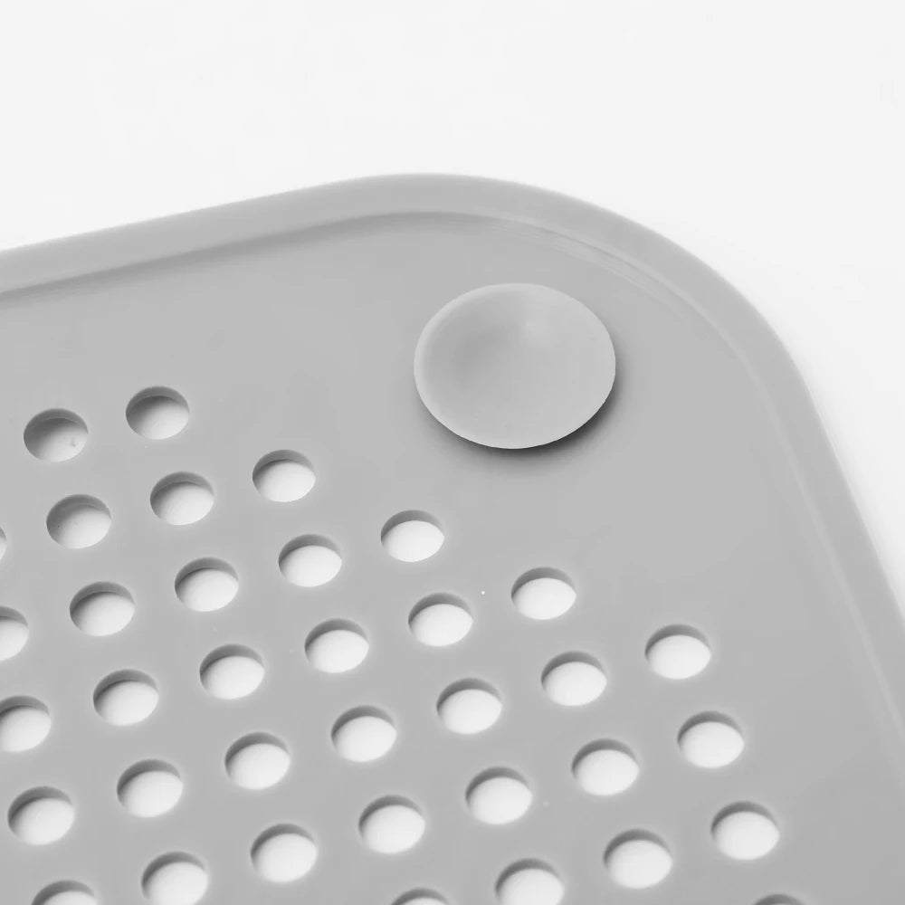 Durable Silicone Square Shower Drain Cover Prevents Sink Clogging, Shower Drain Strainer, Adsorption Sink Strainer, Convenient