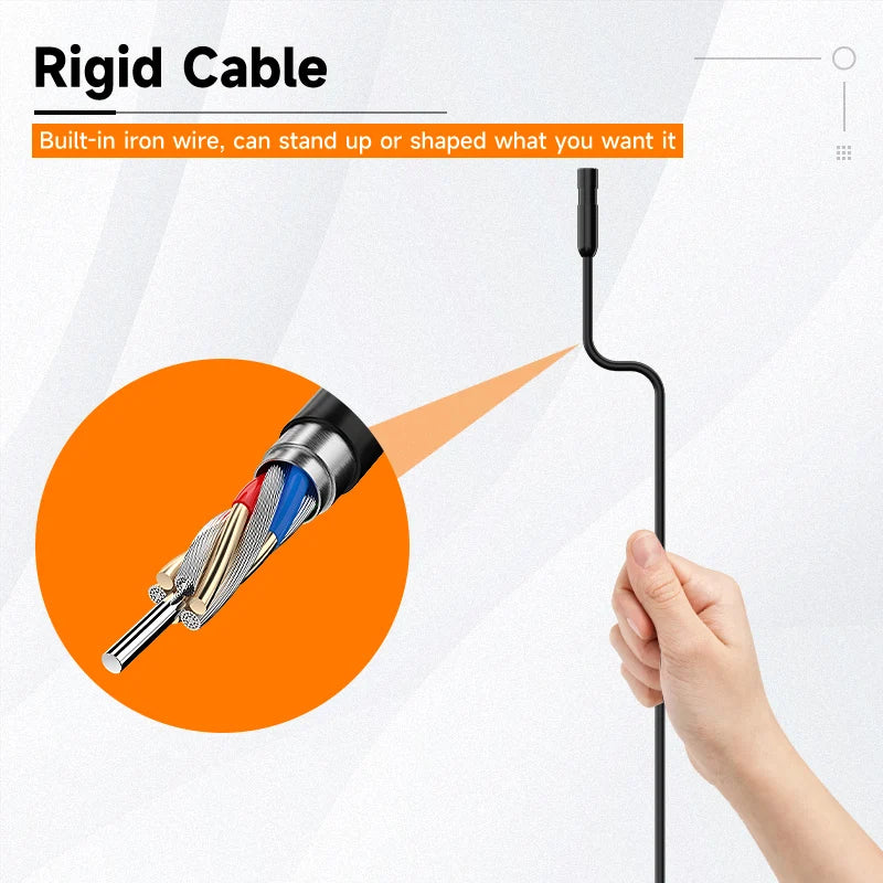 4.3 Inch Screen Endoscope Camera HD1080P 8MM Lens Explorer Pipe Car Inspection Borescope 2-10M LEDs waterprof 2600mAh Take Photo