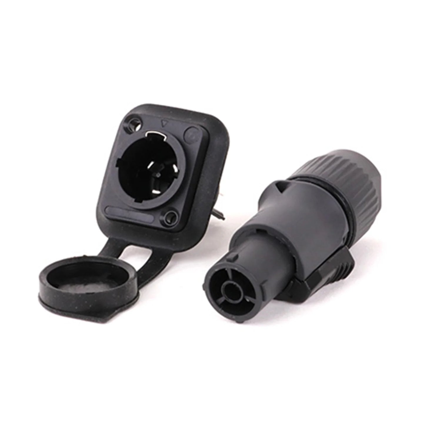 10pcs 3Pins In/Output Waterproof Locking Powercon Male Plug Female Chassis Wire Cable Connectors PA66 Material IP65 Grade