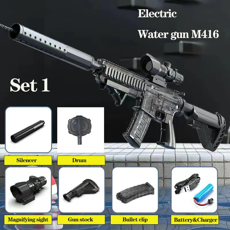 New Summer Water Gun non Electric Pistol High-pressure Full Automatic Shooting Water Beach Toy Gun For kid Children Boys Girls
