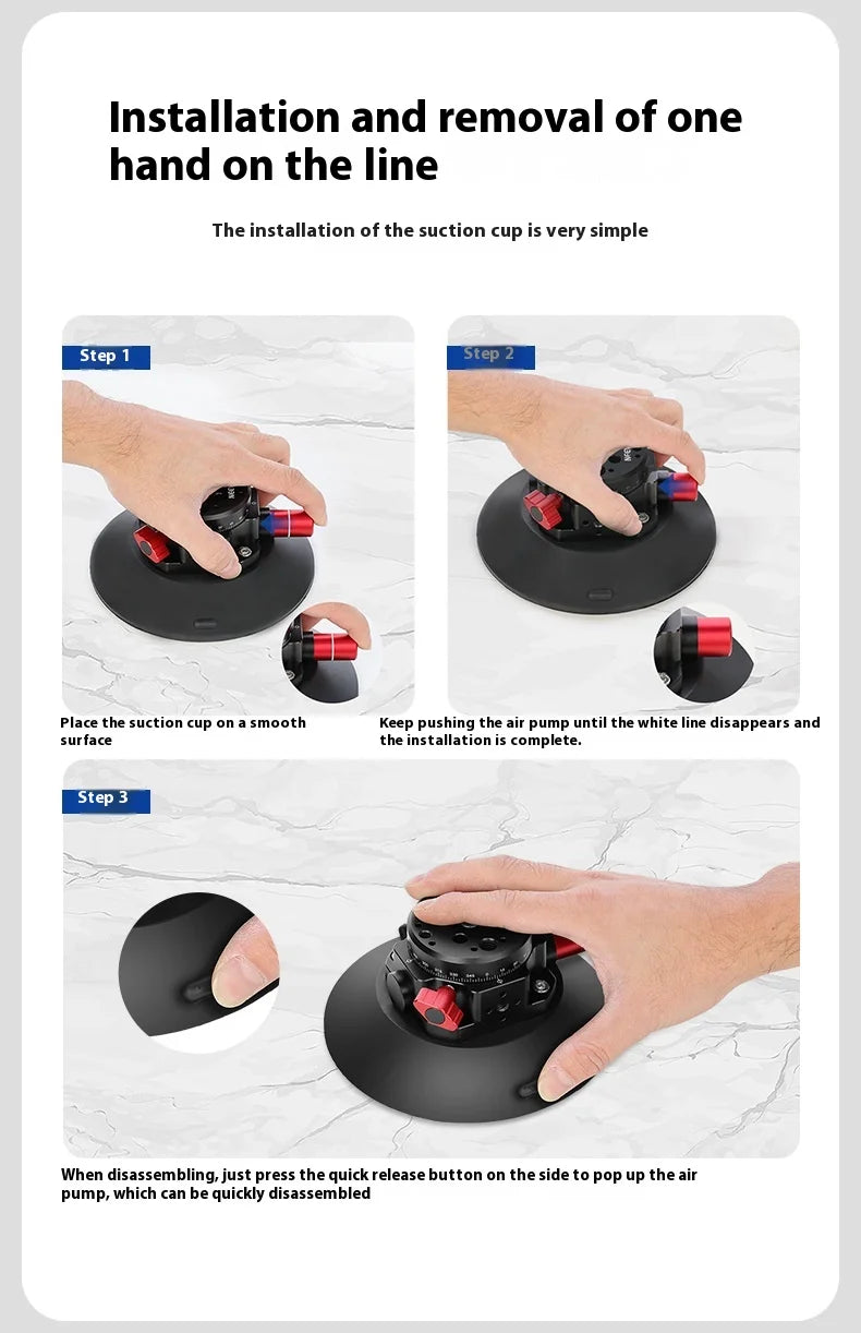 NEEWER CA013 Camera Suction Cup Gimbal Stand with Ball Head Magic Arm for Cameras Action Camera Phone Car Windshield Dash Mount