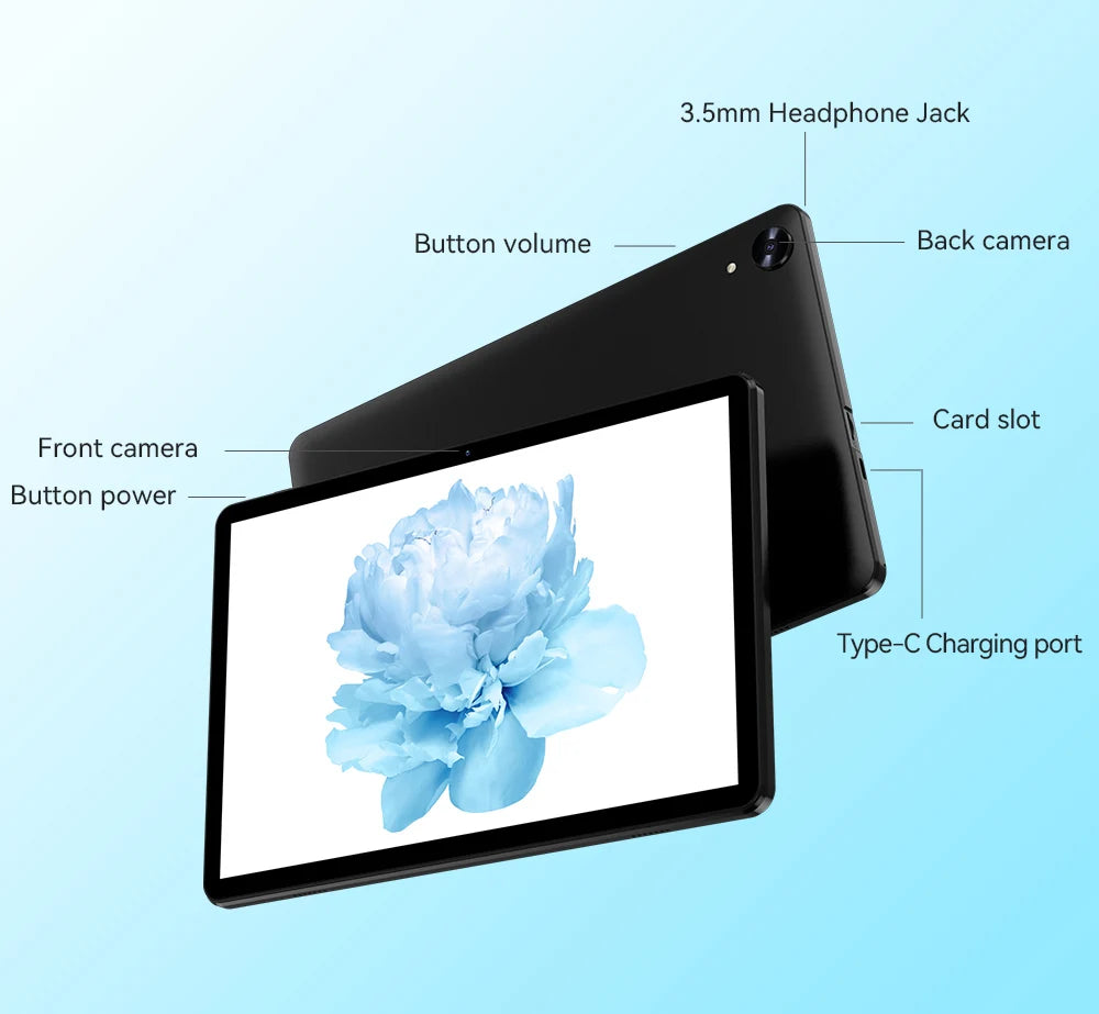 Headwolf WPad 5 Android 14 Tablet 10.1 inch 4+4GB RAM 128GB Rom 5500 mAh WIFI Tablet PC Support WideVine L1