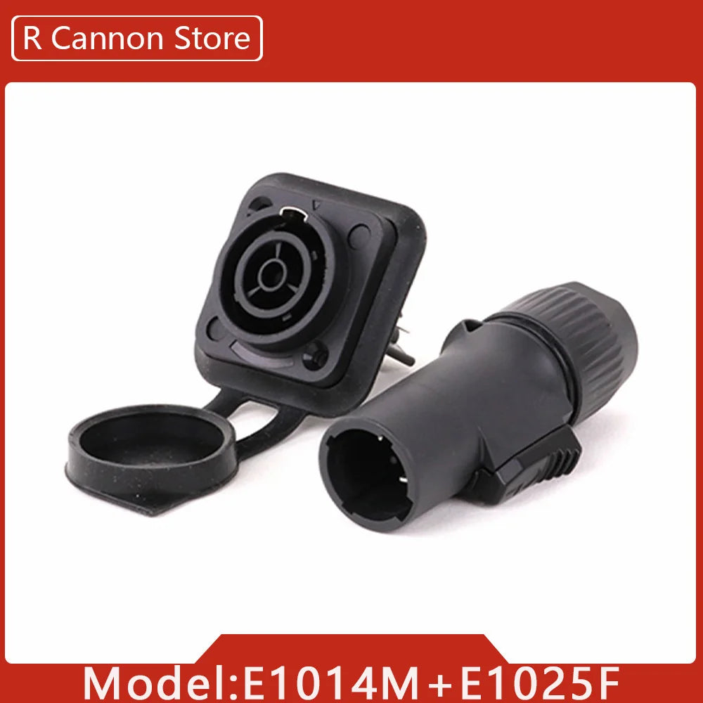 10pcs 3Pins In/Output Waterproof Locking Powercon Male Plug Female Chassis Wire Cable Connectors PA66 Material IP65 Grade