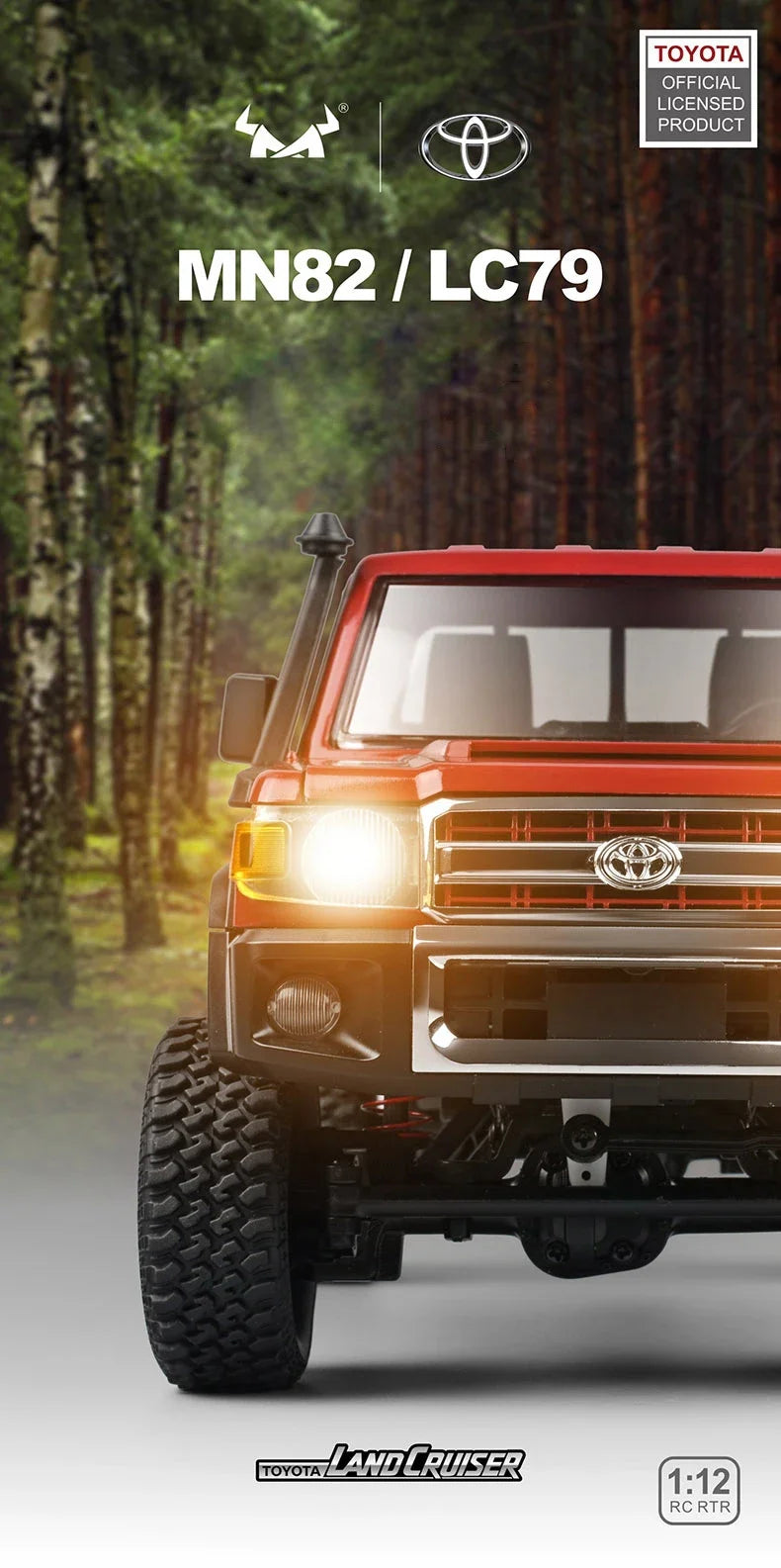 ZWN MN82 MN82S LC79 1/12 Full Scale RC Pickup Short Truck 4WD Remote Control Climbing Off-road Car Toys for Kids Christmas Gifts