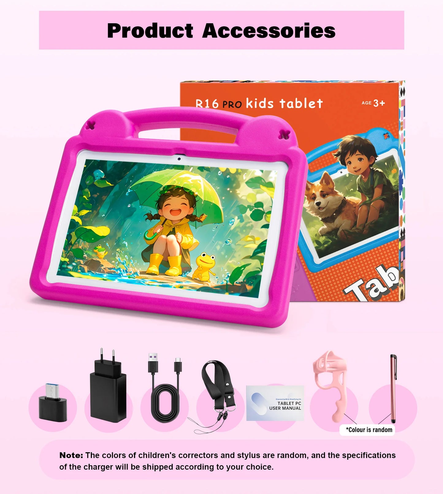 ANRY 10.1 Inch Kids Tablet 8GB(4+4 Expand) RAM 64GB ROM CPU A523 2.0GHZ 5000Mah Octa-Core Learning Education Children's Tablets