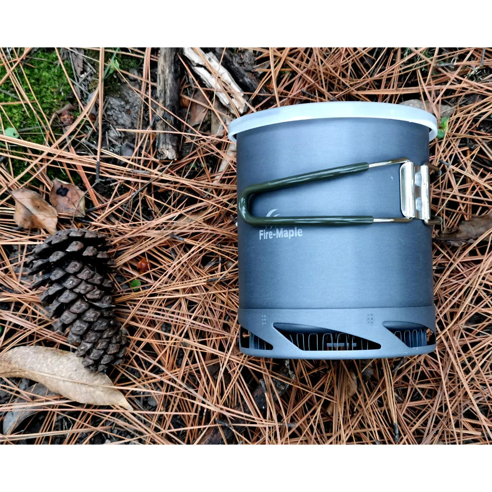 Fire Maple FMC-XK6  Heat Exchanger Pot 1L Foldable Cooking Pots with Mesh Bag Outdoor Camping Cookware