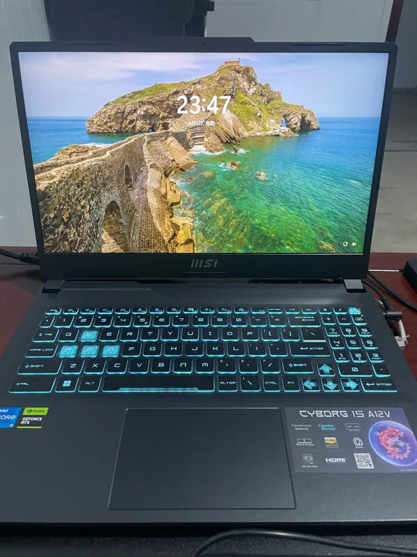 2024 MSI Cyborg 15 Gaming Laptop 15.6 Inch QHD 165Hz IPS Screen Netbook i7-13620H 16GB 512GB RTX4050 Gaming Notebook Computer