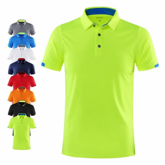 Men Casual Sports Quick-drying Lapel Short-sleeved POLO Shirt Cycling Suit Fitness Suit For Men