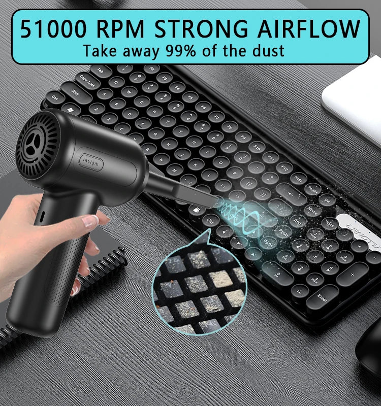 Xiaomi Youpin Vacuum Cleaner Wireless Air Duster Rechargeable Blow And Suck Vacuum Cleaner Electric Strong Suction Power Home